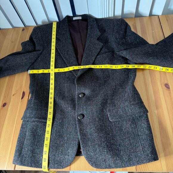 Vintage Harris Tweed Blazer Sport Coat Brown  ~42R - Picture 6 of 8